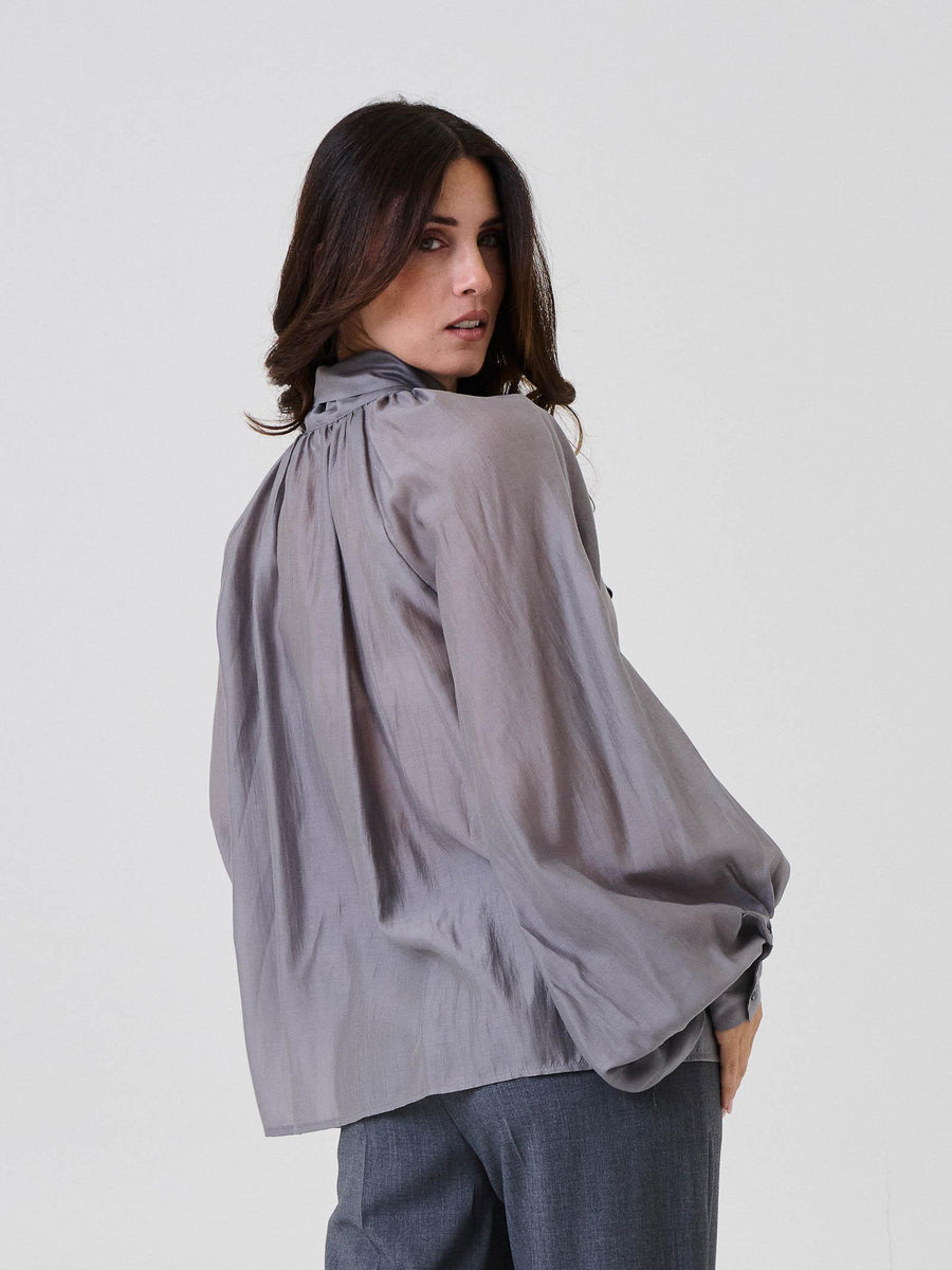Blusa con fiocco Vicolo grigia TF0488 GRIGIO Vicolo 