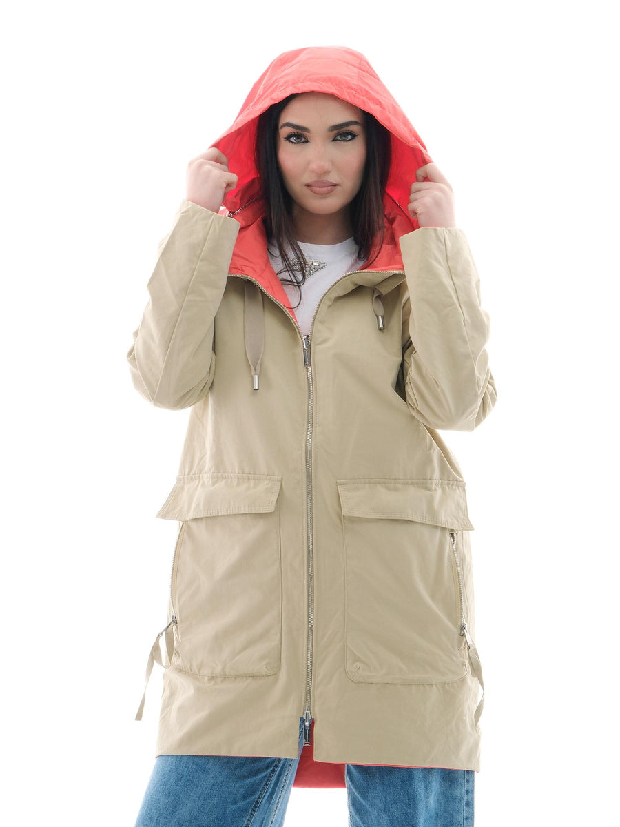 Parka reversibile Rino e Pelle "Maxime" beige MAXIME CAMEL/CORAL Rino & Pelle 
