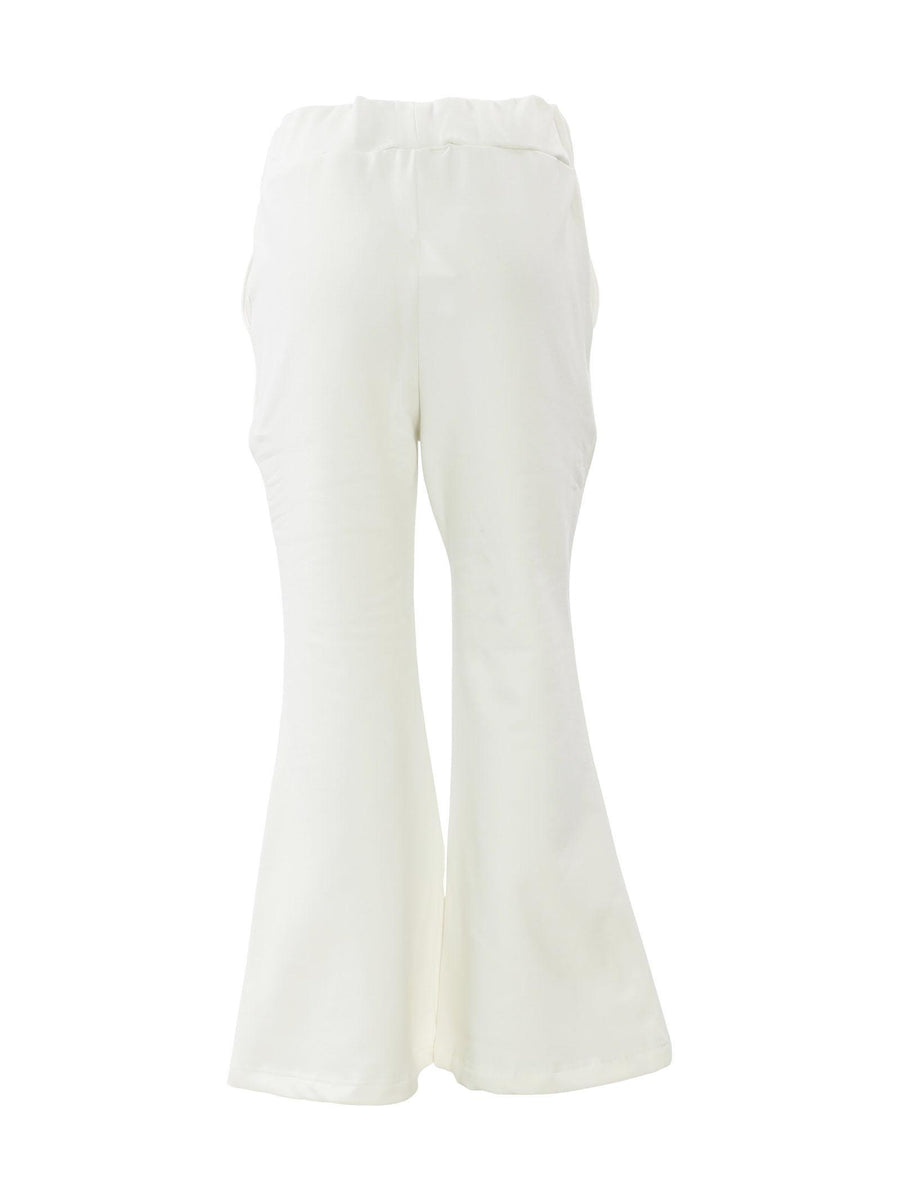 Pantalone a campana bianco PF0231 MILK kontatto kids 