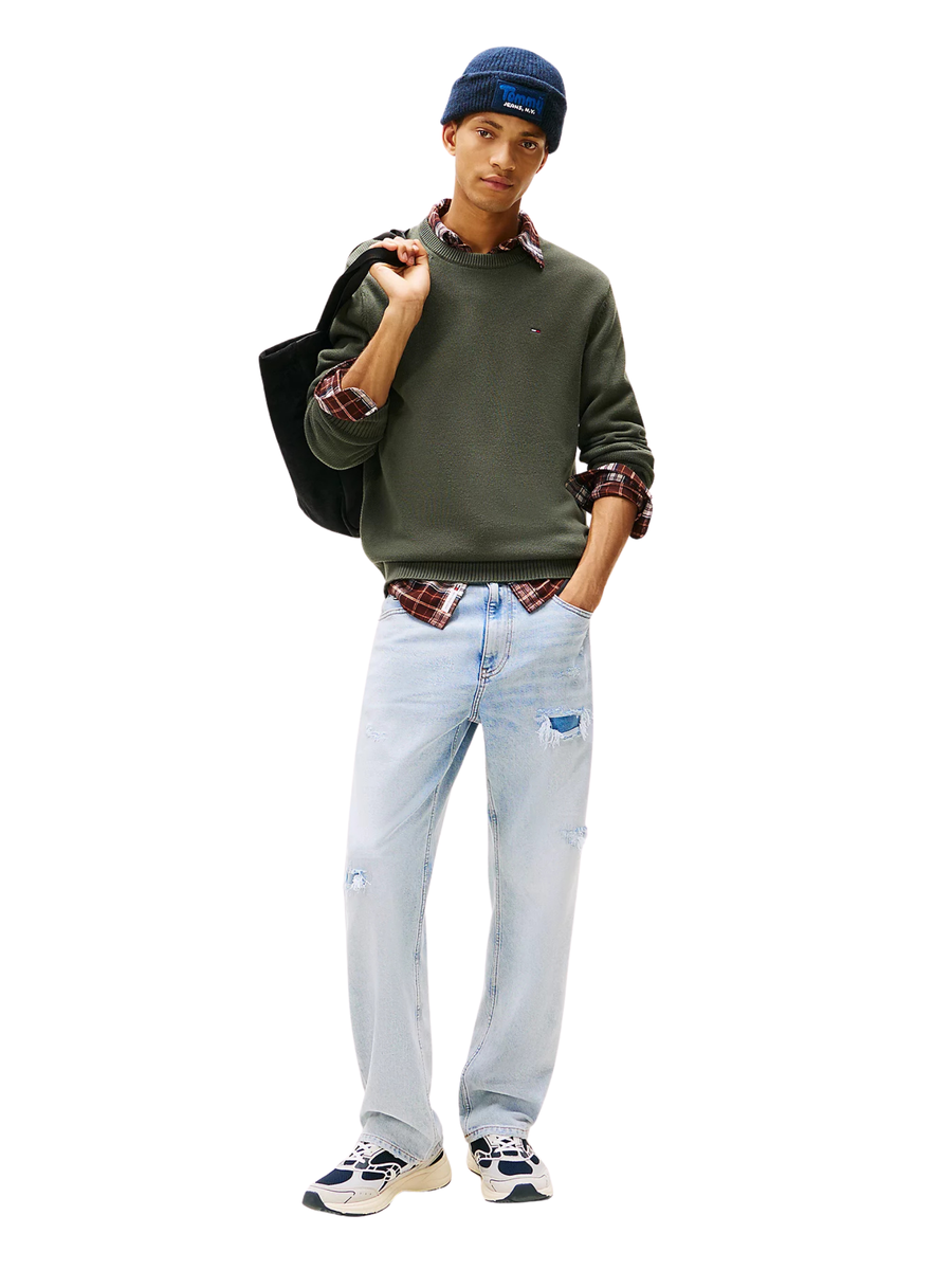 Pullover slim fit Tommy Hilfiger verde DM0DM21787 MRH Tommy Hilfiger 