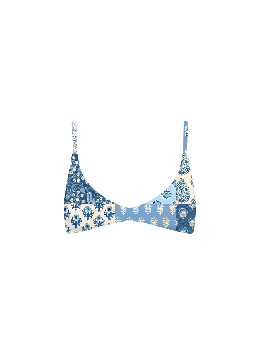 Bralette Saint Barth azzurra con stampa paisley PALO001 01021H MC2 SAINT BARTH 