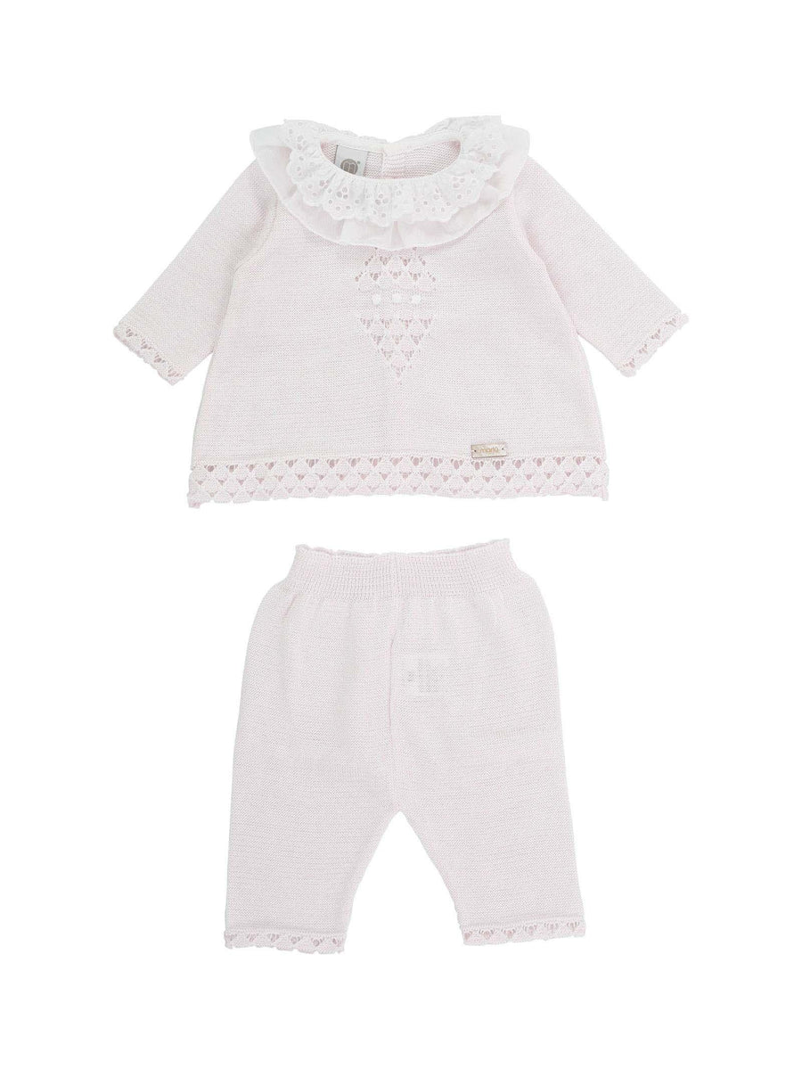 Completo tutina due pezzi rosa cipria EL1519L 3S Marlù 