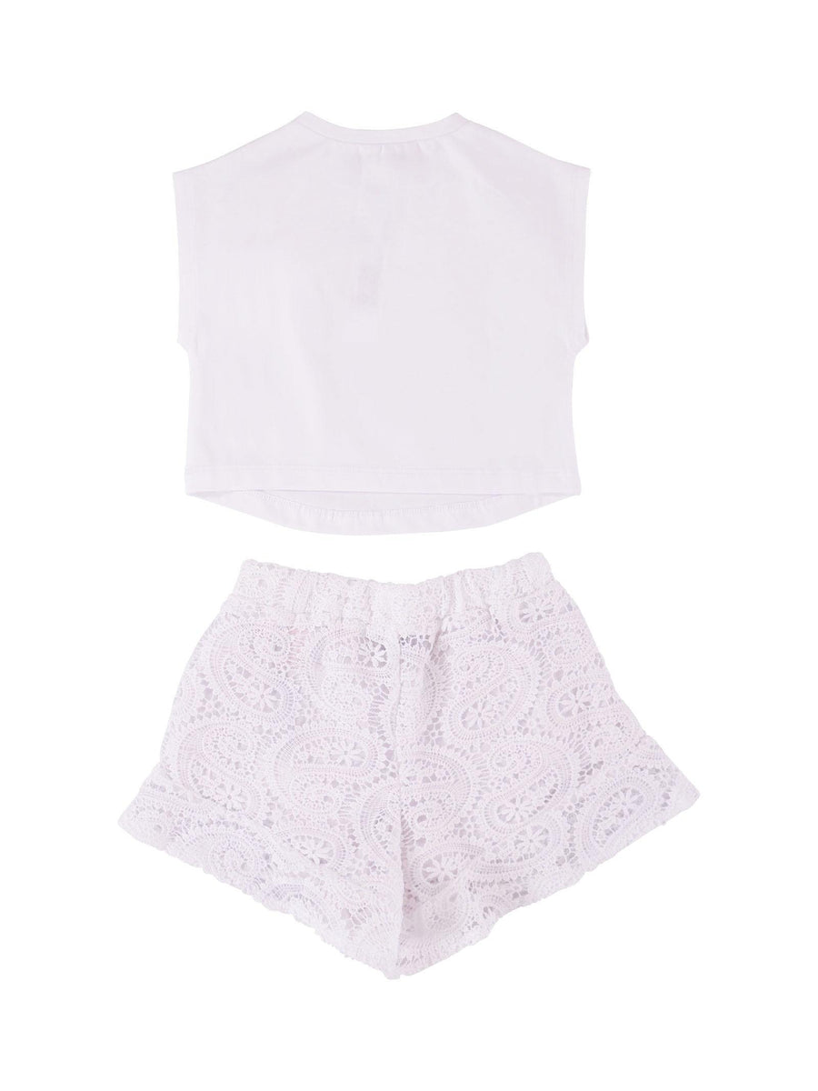 Completo Twinset bianco con ricami in pizzo 251GJ2QR7 00808 Twinset 