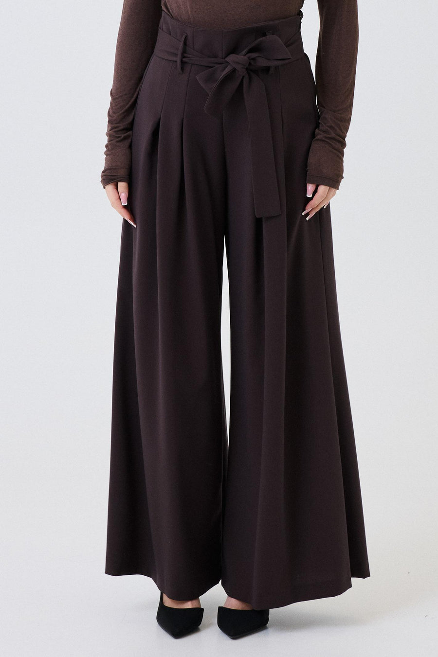 Pantalone a palazzo Armoire moro con pinces 25549 MORO Armoire 