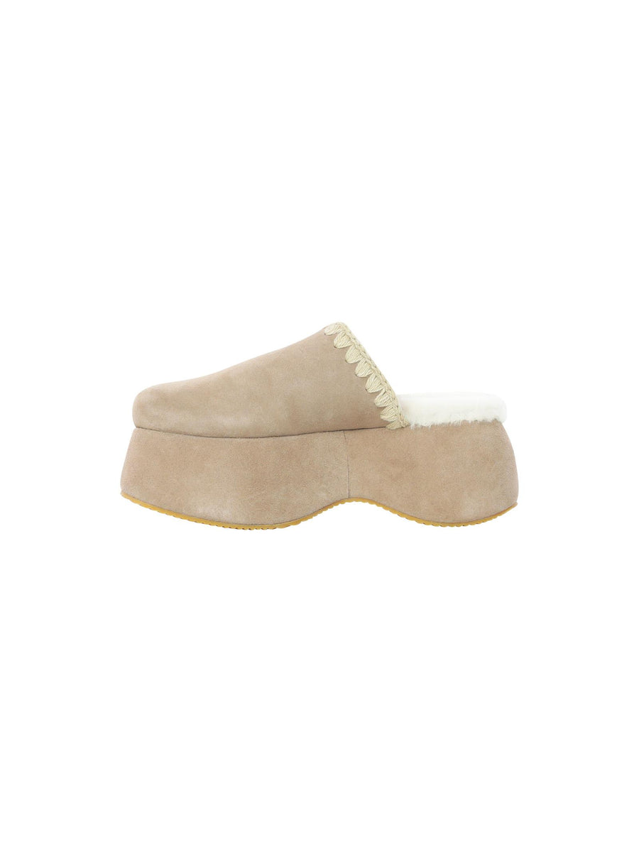 Mou Chunky platform suede beige FW491006A CAM Mou 