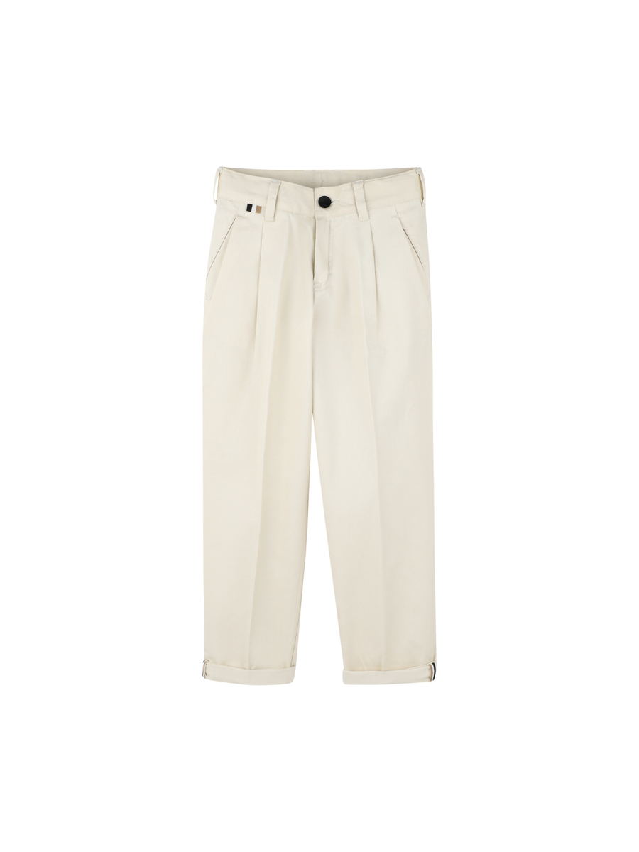 Pantalone Boss panna con pinces frontali J51978 21C Boss 