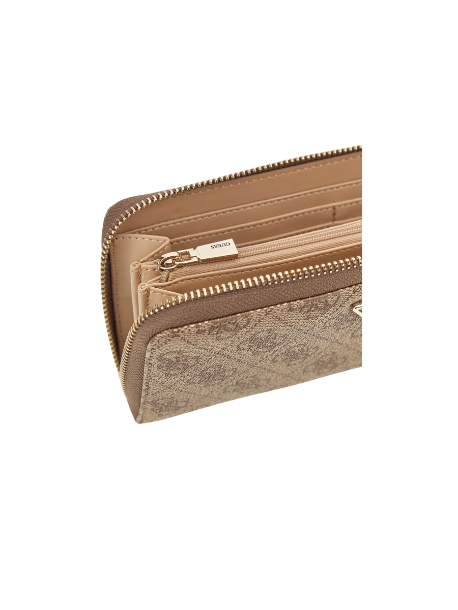 Portafoglio Guess beige con logo 4G all over e scomparto posteriore con zip SWSG7459146 LTL Guess 