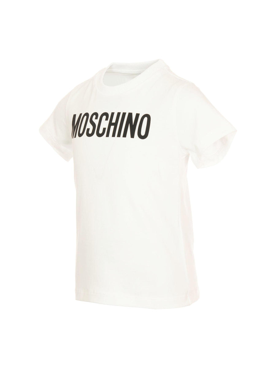 T-Shirt Moschino bianca con logo lettering HUM05J 10101 Moschino 