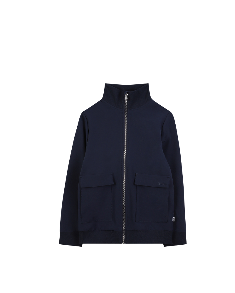 Giacca Boss blu navy con tasche frontali con pattina J52326 849 Boss 