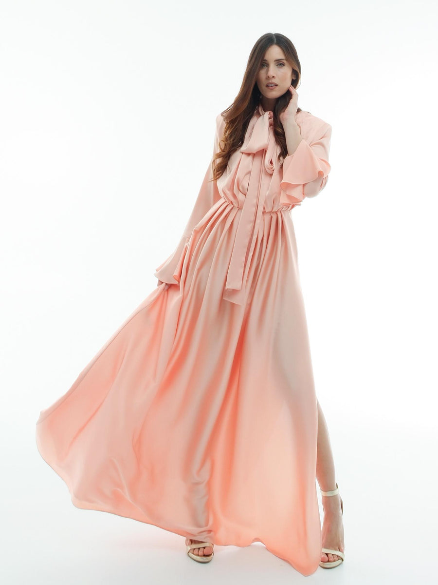 Abito lungo "so chic" Silence Limited rosa satinato ABF5 PEACHROSE Silence Limited 