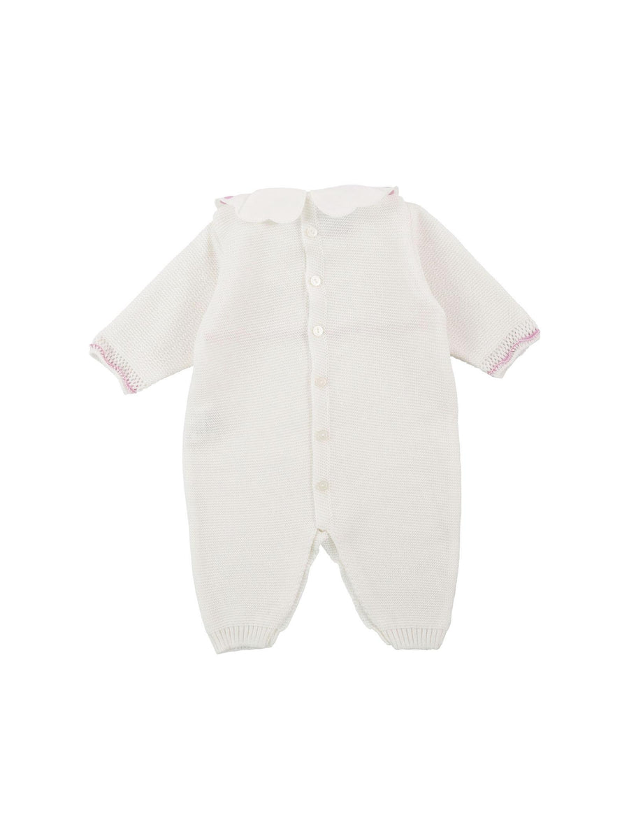 Tutina bianco con ricamo ciliegia EL1010 C261 Marlù 