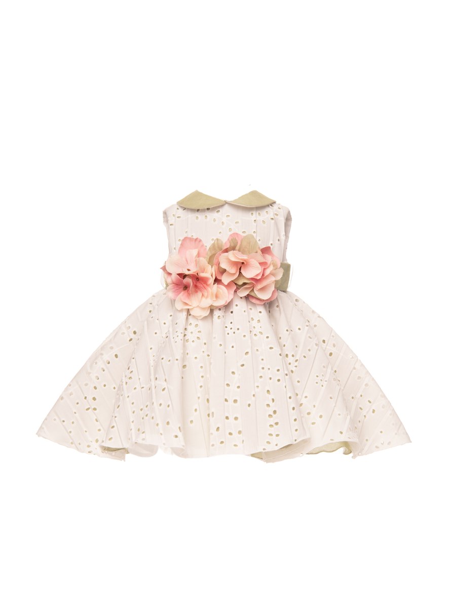 Abito da battesimo Marlù avorio e verde salvia ER326 C236 Marlù 