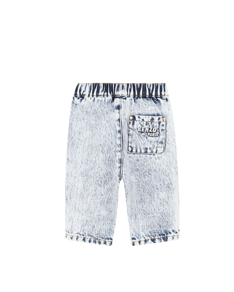 Jeans Kenzo blu con stampa logo a contrasto K61289 Z04 Kenzo 