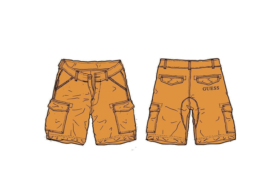Shorts cargo giallo senape N4GD21WBHQ0 G3K5 Guess 