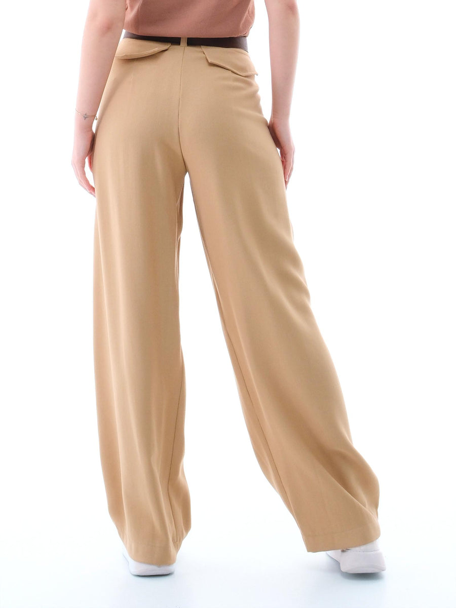 Pantalone a palazzo Vicolo cammello con pinces TD0921 CAMMELLO Vicolo 