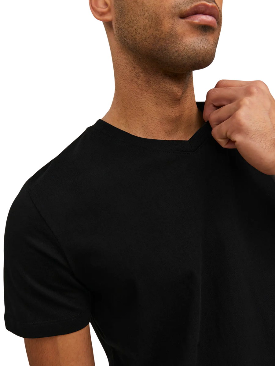 T-Shirt a mezze maniche Jack & Jones nera 12156102 Black Jack & Jones 