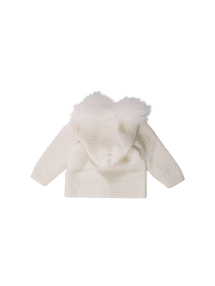 Cappotto in maglia avorio IG1140 2 Marlù 