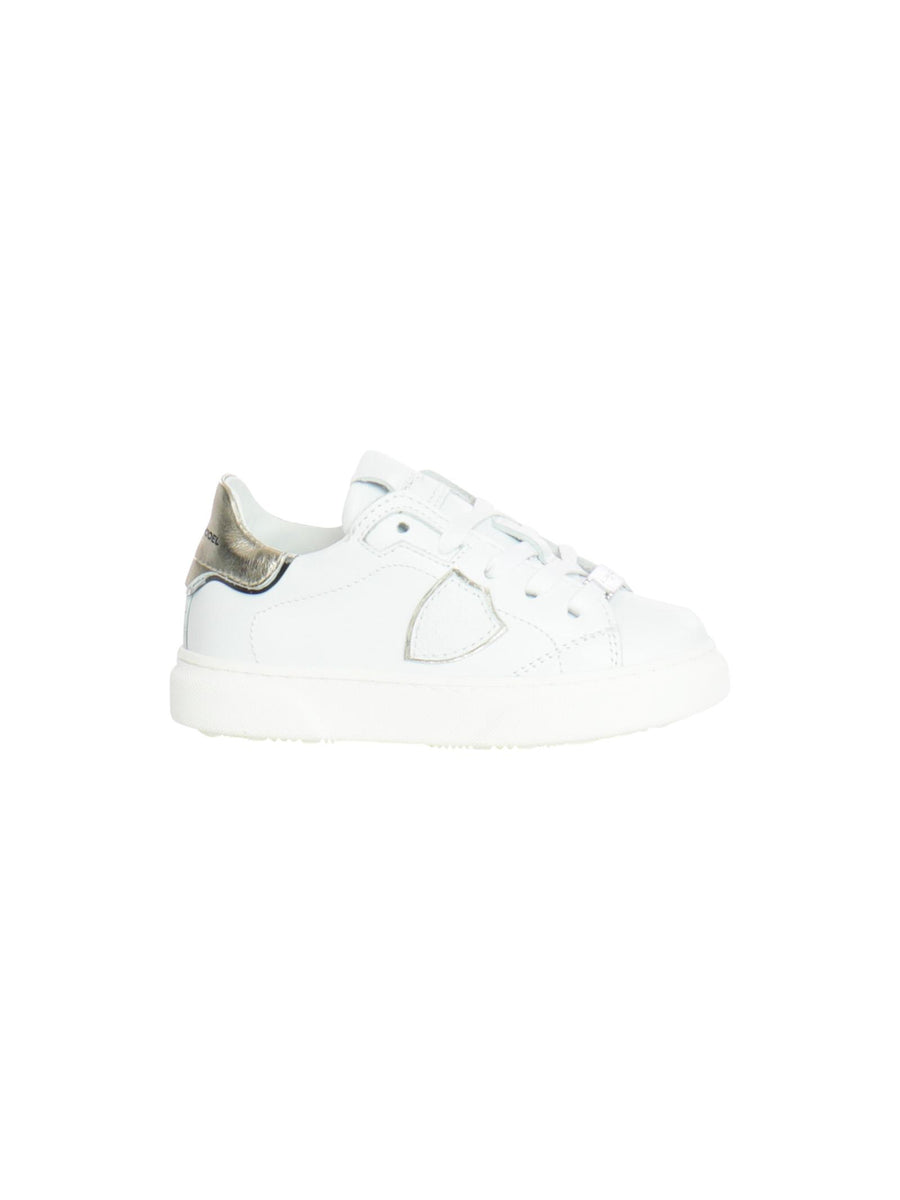 Sneakers in pelle bianca con talloncino gold 76994 03 Philippe Model 