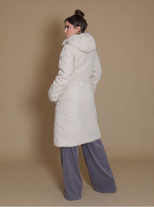 Giubbino Josien Rino & Pelle lungo reversibile beige chiaro Josien.7002412 BIR Rino & Pelle 