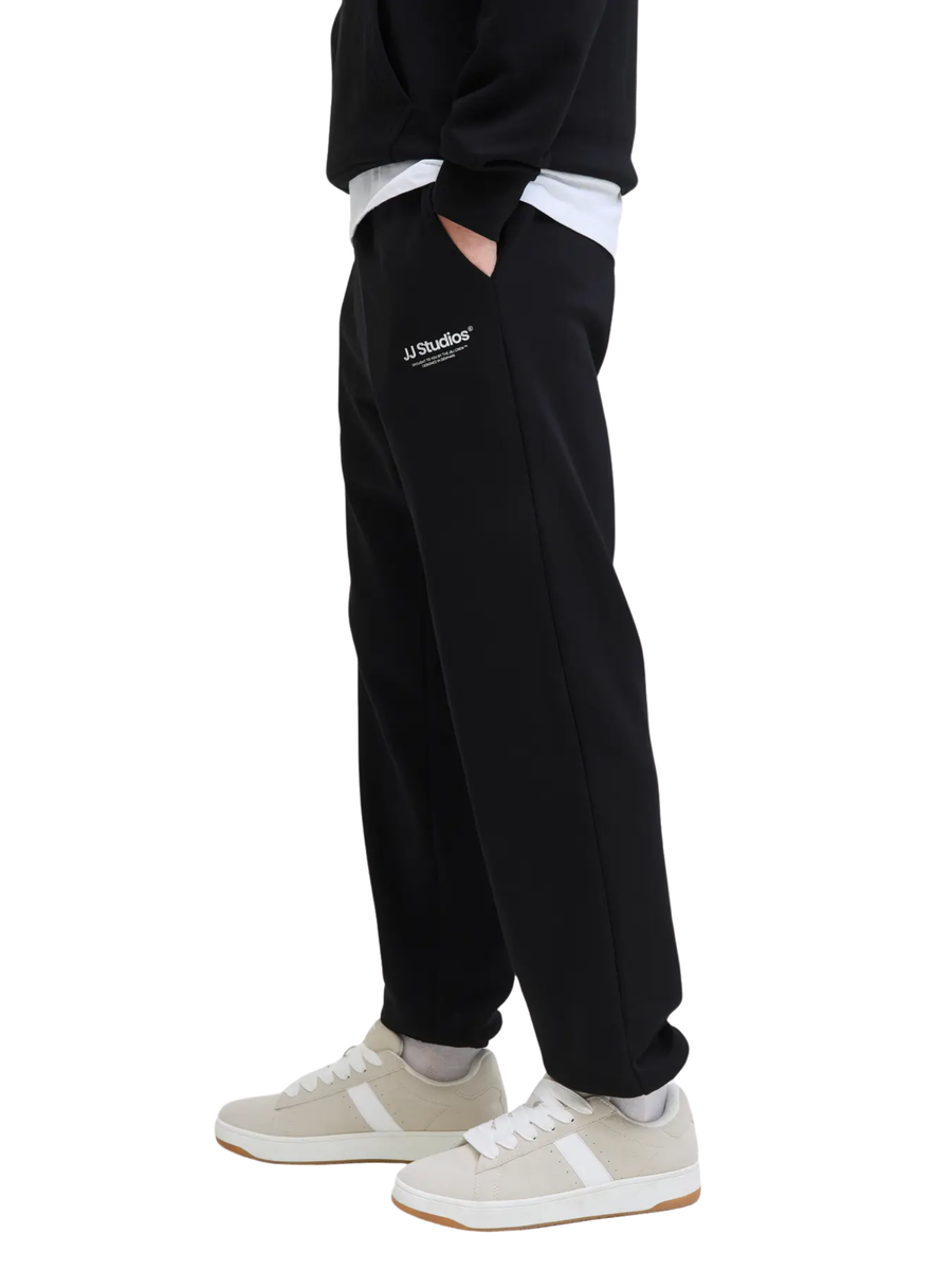 Pantalone in tuta Jack & Jones nero con stampa a contrasto 12278943 BLK Jack & Jones 