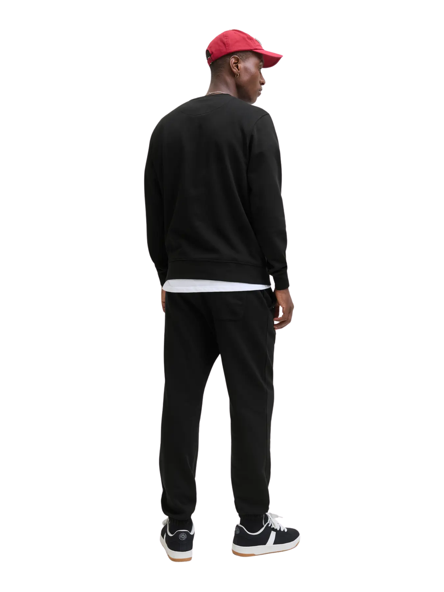 Felpa Jack & Jones nera con stampa a contrasto 12278791 Black Jack & Jones 