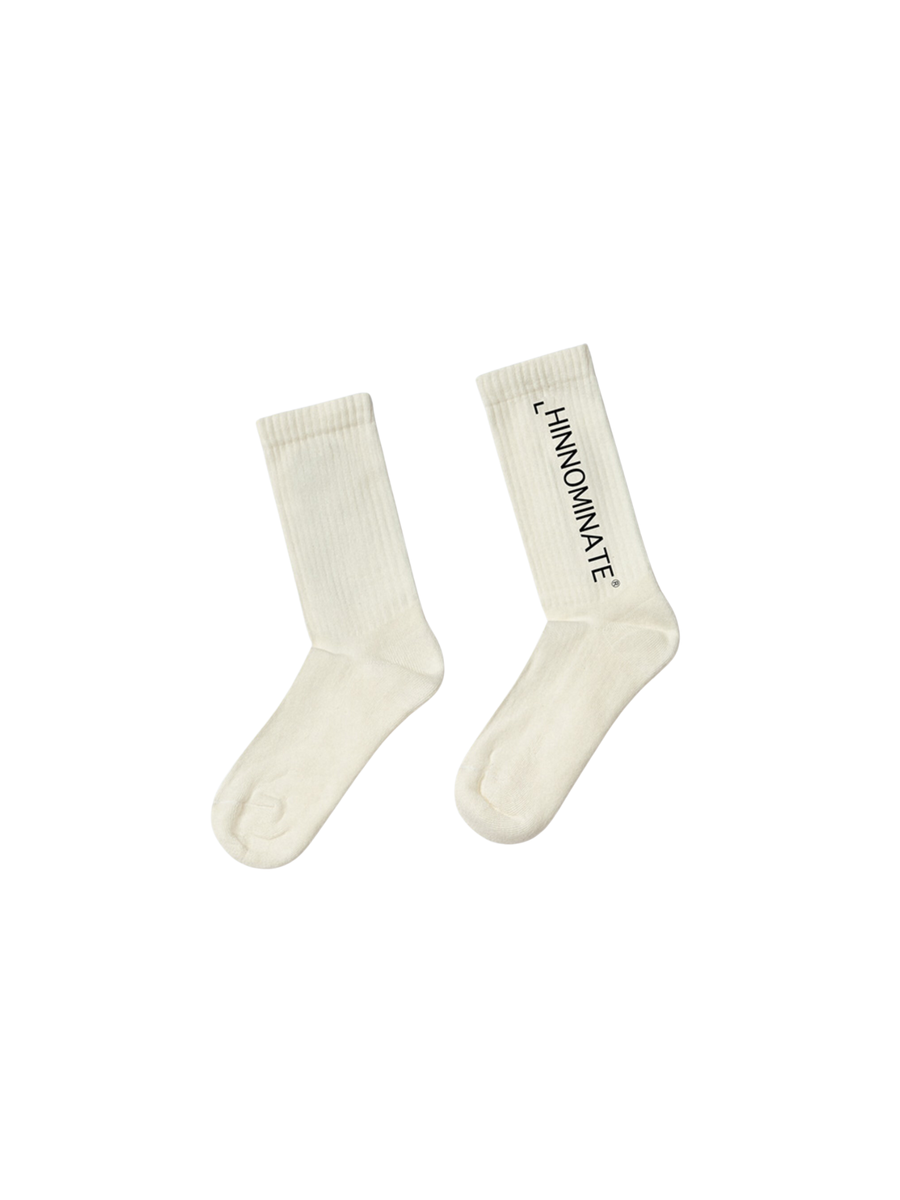 Calzini Hinnominate bianchi con logo nero verticale HMACW00060 OFF WHITE Hinnominate 