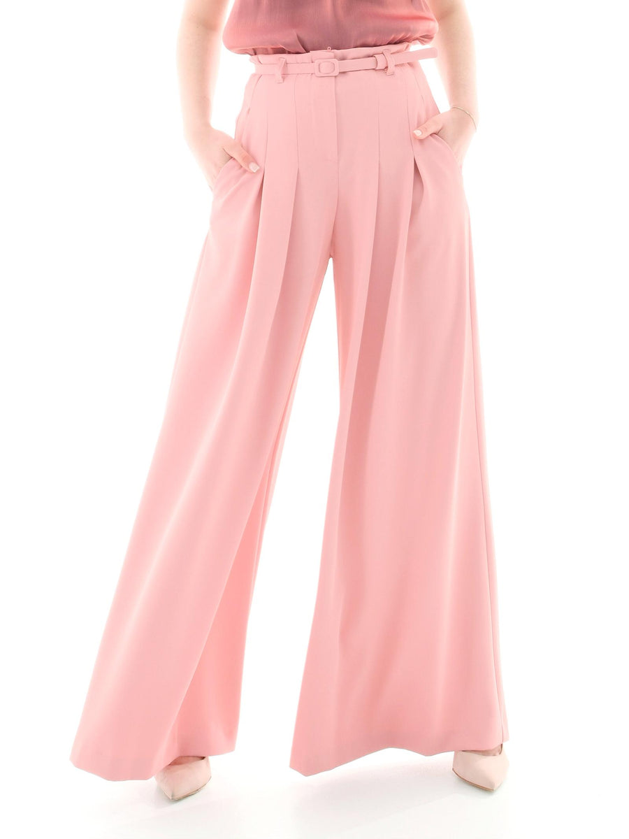 Pantalone ampio Imperial rosa con vita alta e cinturino P3ZQJGC ROSA Imperial 