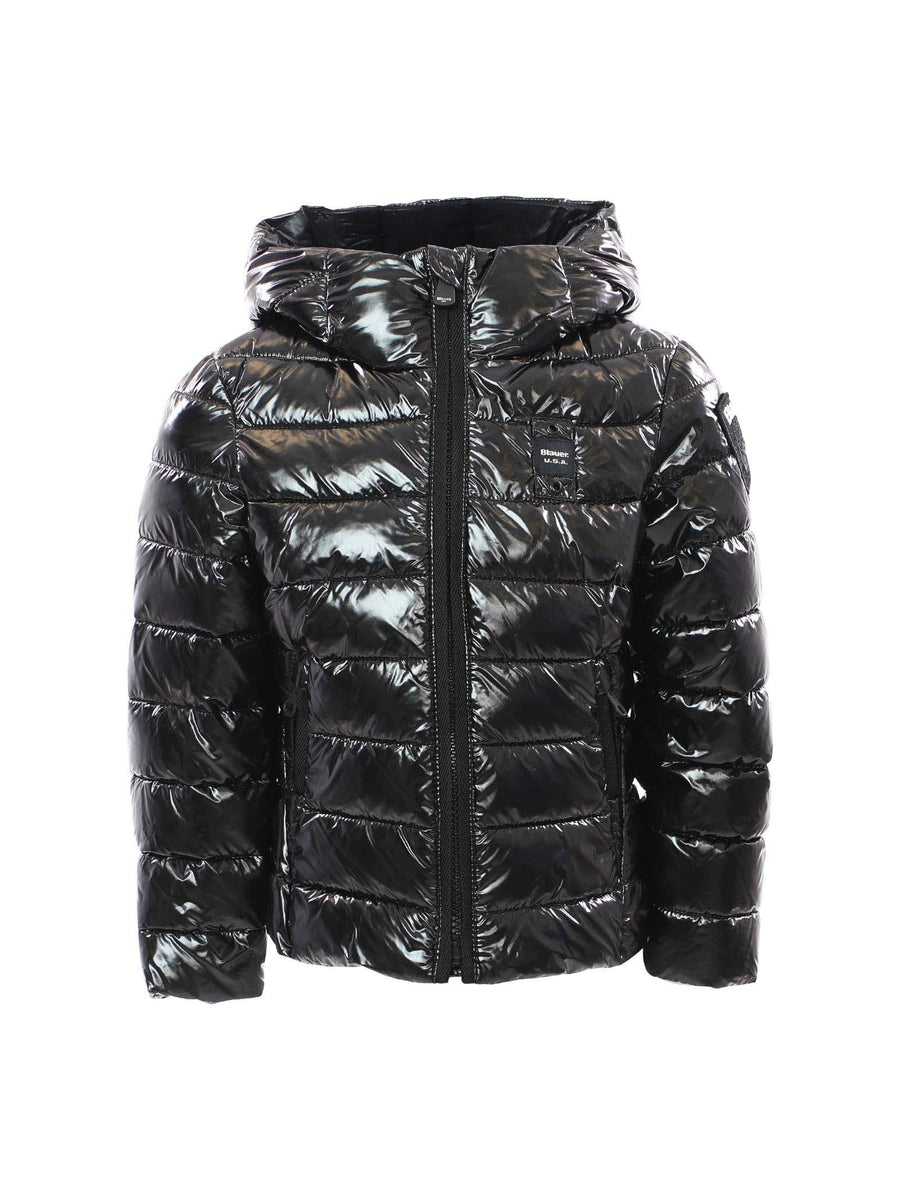 Piumino bambina Blauer Halsey nero in tessuto spalmato BLGC02509 999 Blauer 