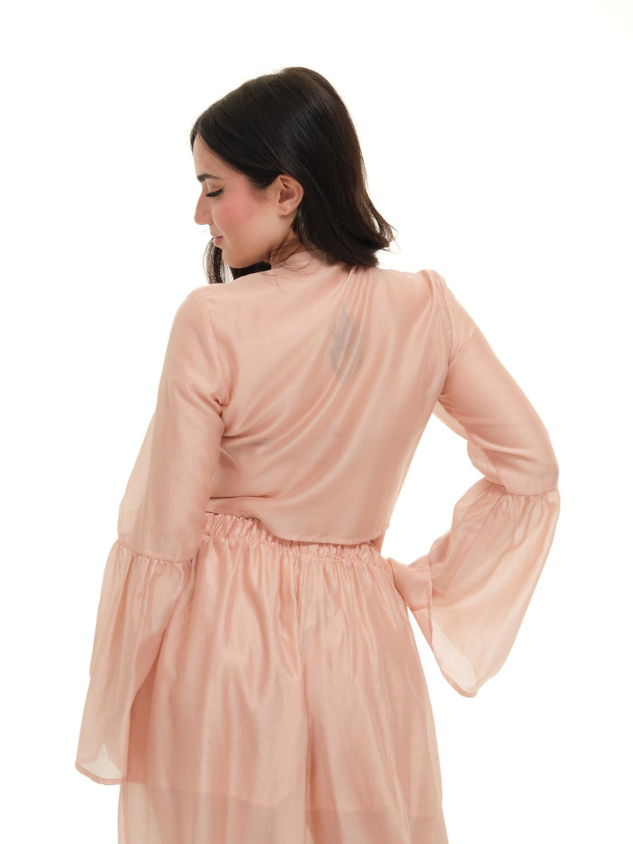 Camicia Armoire rosa cropped con nodo C951 ROSA Armoire 