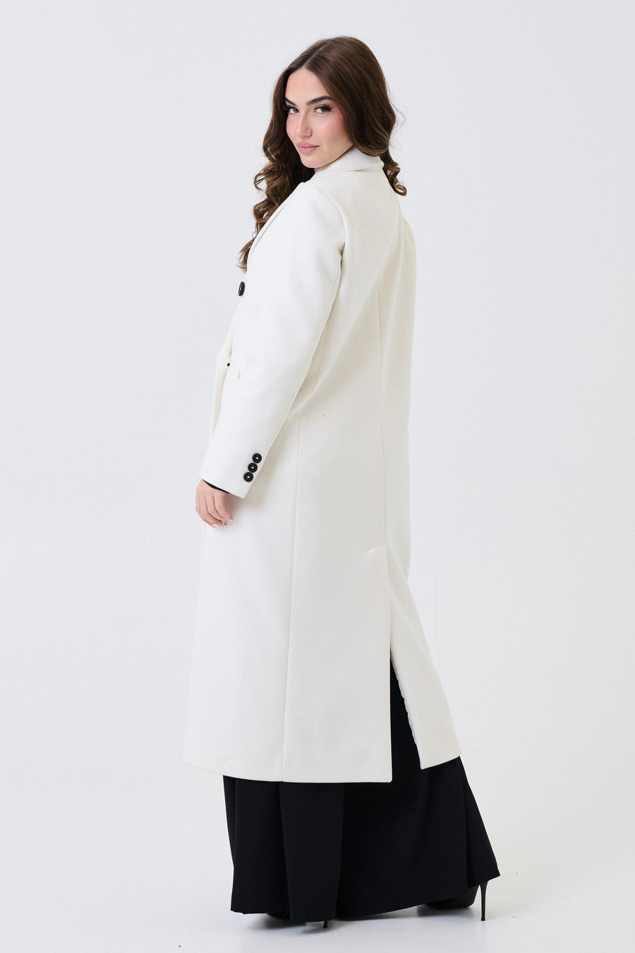 Cappotto lungo Armoire panna doppiopetto 70180 PANNA Armoire 