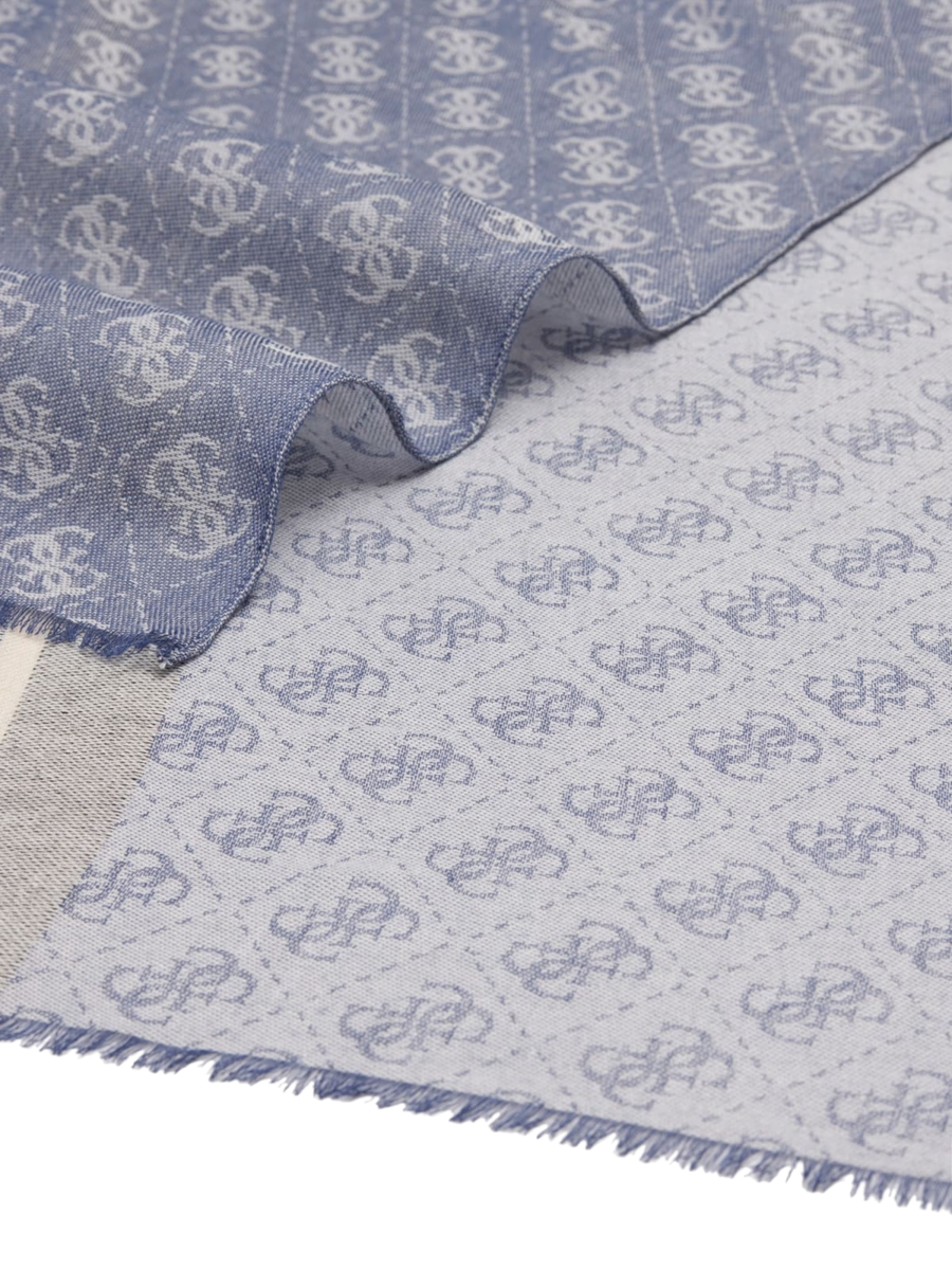 Sciarpa Guess blu con logo 4G all over e fascia laterale AM9565POL03 BLU Guess 