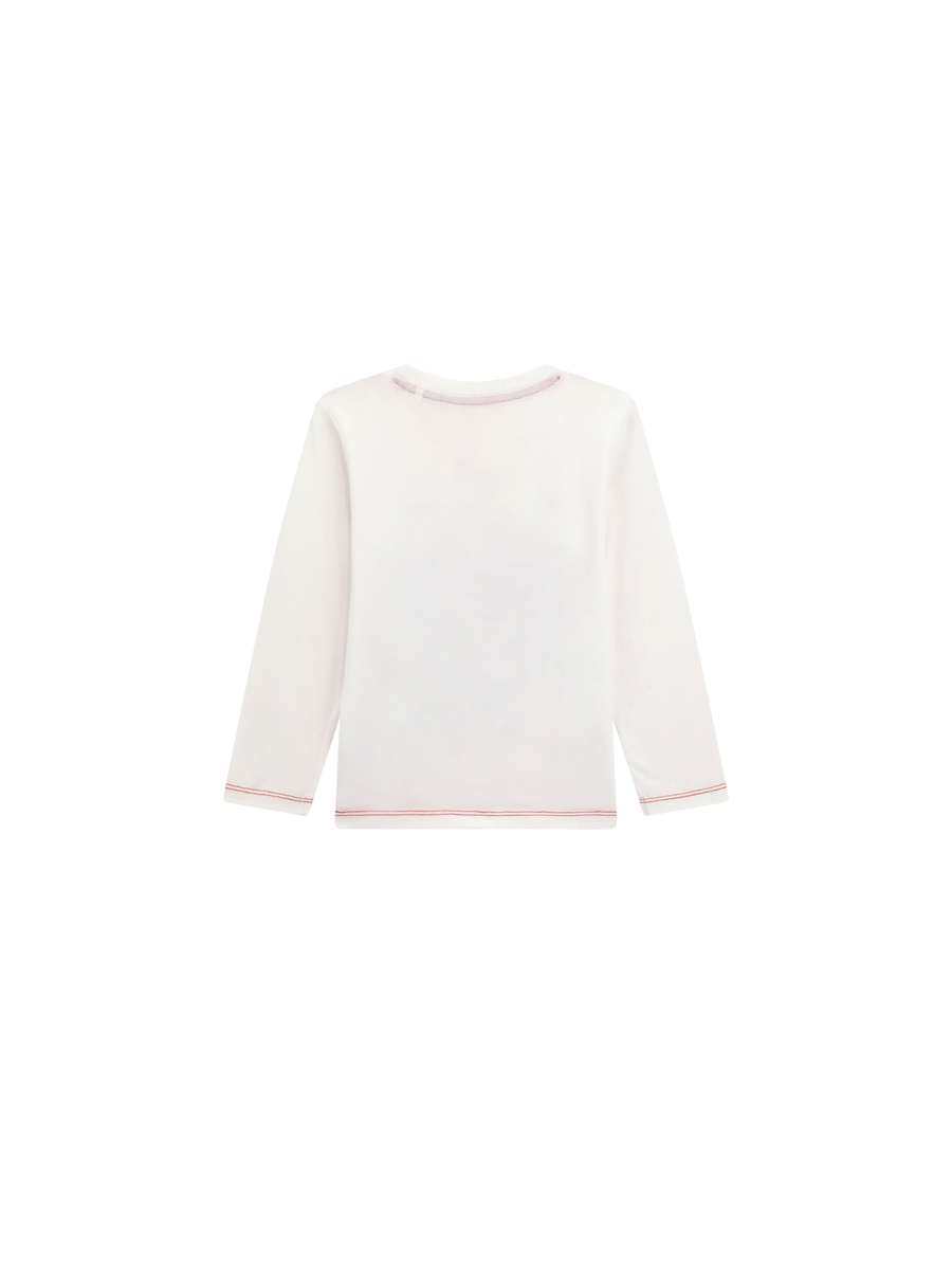 T-Shirt a maniche lunghe Guess bianca con stampa vintage N5YI18K8HM0 G011 Guess 