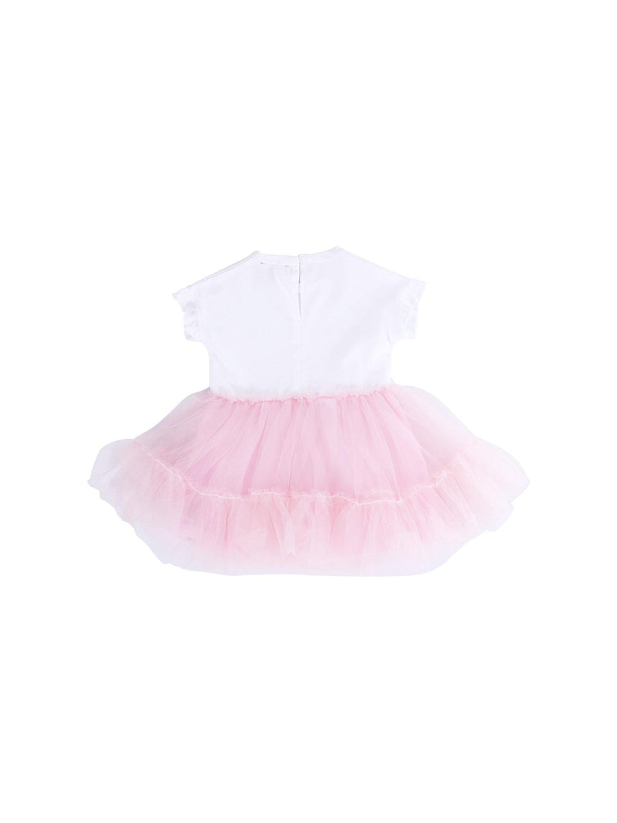 Abito John Richmond bianco e rosa con tulle RIP25043VE WHT/PINK John Richmond 