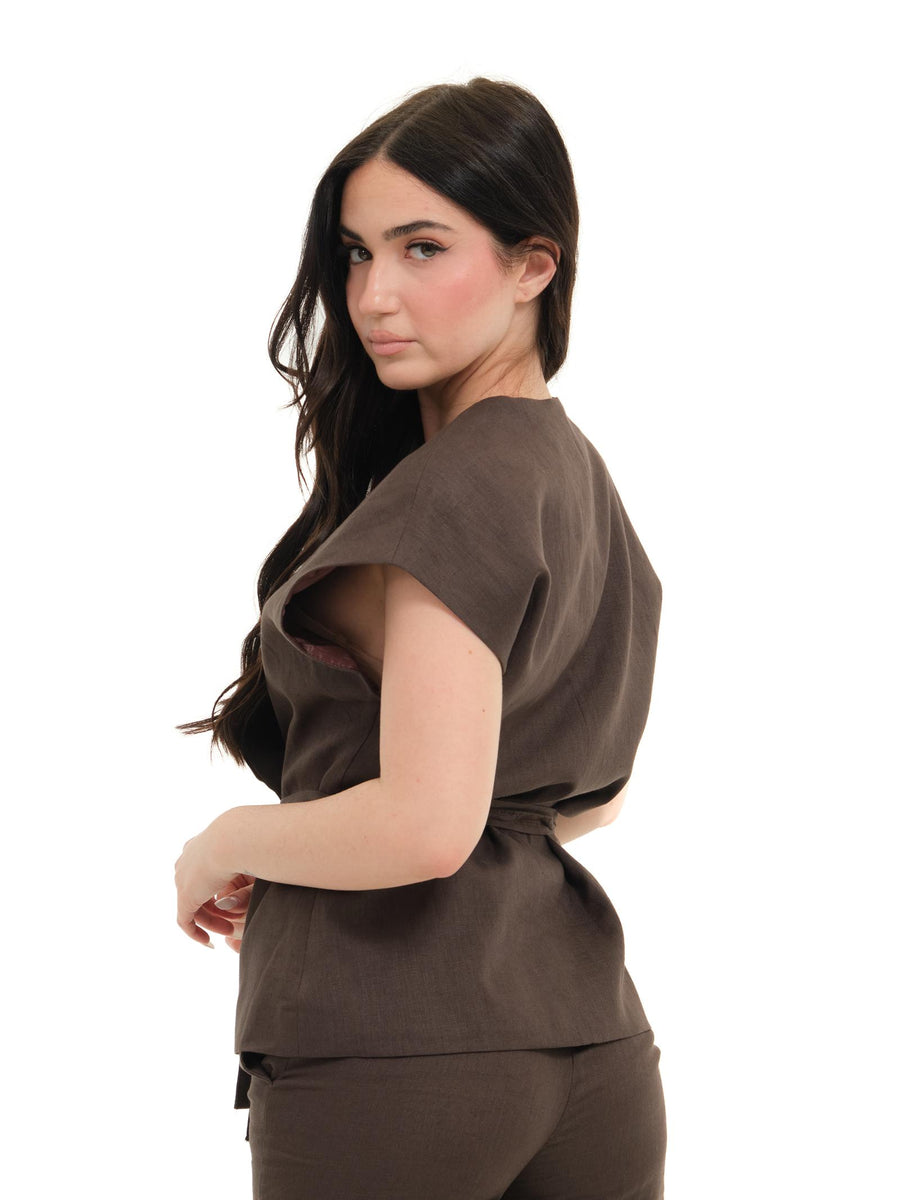 Gilet kimono Vicolo marrone TD1753 DU69 Vicolo 