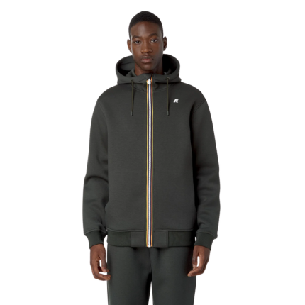 Felpa "Rainer Spacer" K-Way verde scuro K2141DW WMR K-WAY 