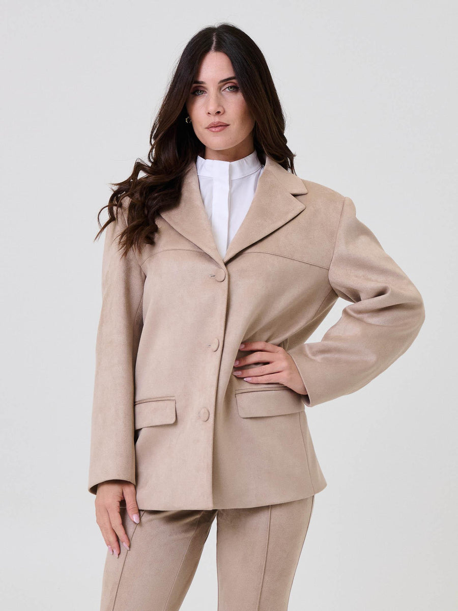 Blazer Bohemian Vì sabbia effetto scamosciato GI269 SAND Bohemian V 