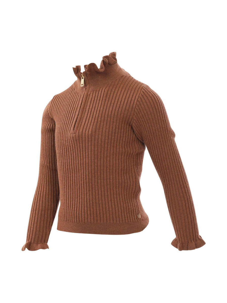 Maglioncino marrone con zip 168232 1163 Scotch & Soda 