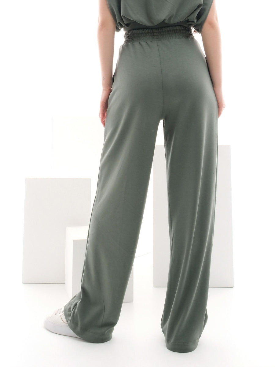 Pantalone in tuta Hinnominate a palazzo verde HMABW01448 VE35 Hinnominate 