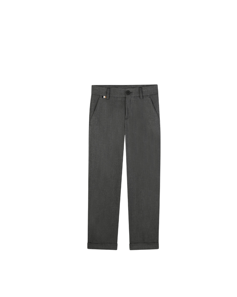 Pantalone Boss grigio con risvolto J52302 09B Boss 