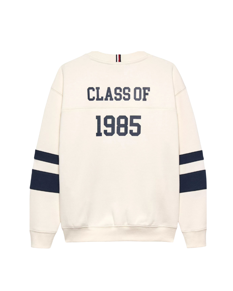 Felpa Tommy Hilfiger panna con scritta "Class of 1985" KB0KB09985T YA8 Tommy Hilfiger 