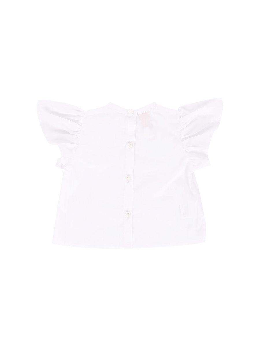 Camicia Cocò et Mamà bianca con maniche a palloncino LUNA BABY BIANCO Cocò et Mamà 