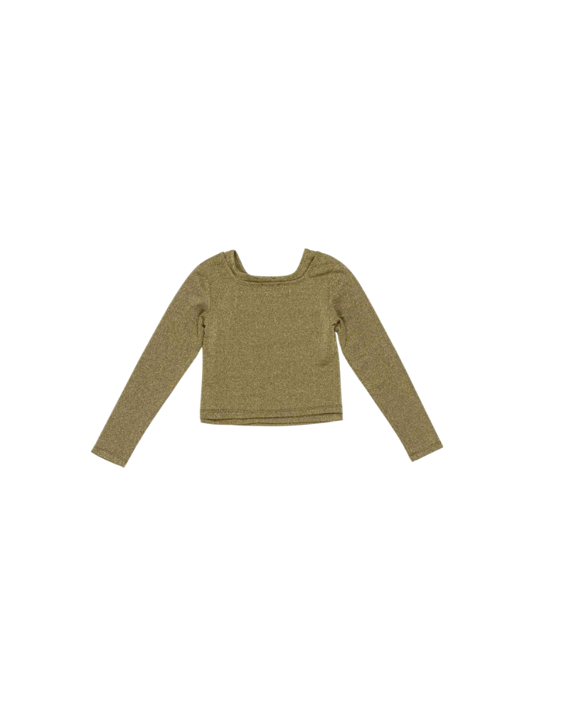 T-Shirt a maniche lunghe Lulù Miss Grant verde glitterato LL4055 MILIT Lulù by Miss Grant 