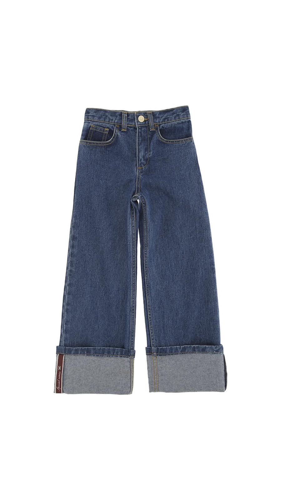 Jeans Elisabetta Franchi denim effetto schiarito gamba ampia EFPA253 4005 Elisabetta Franchi 