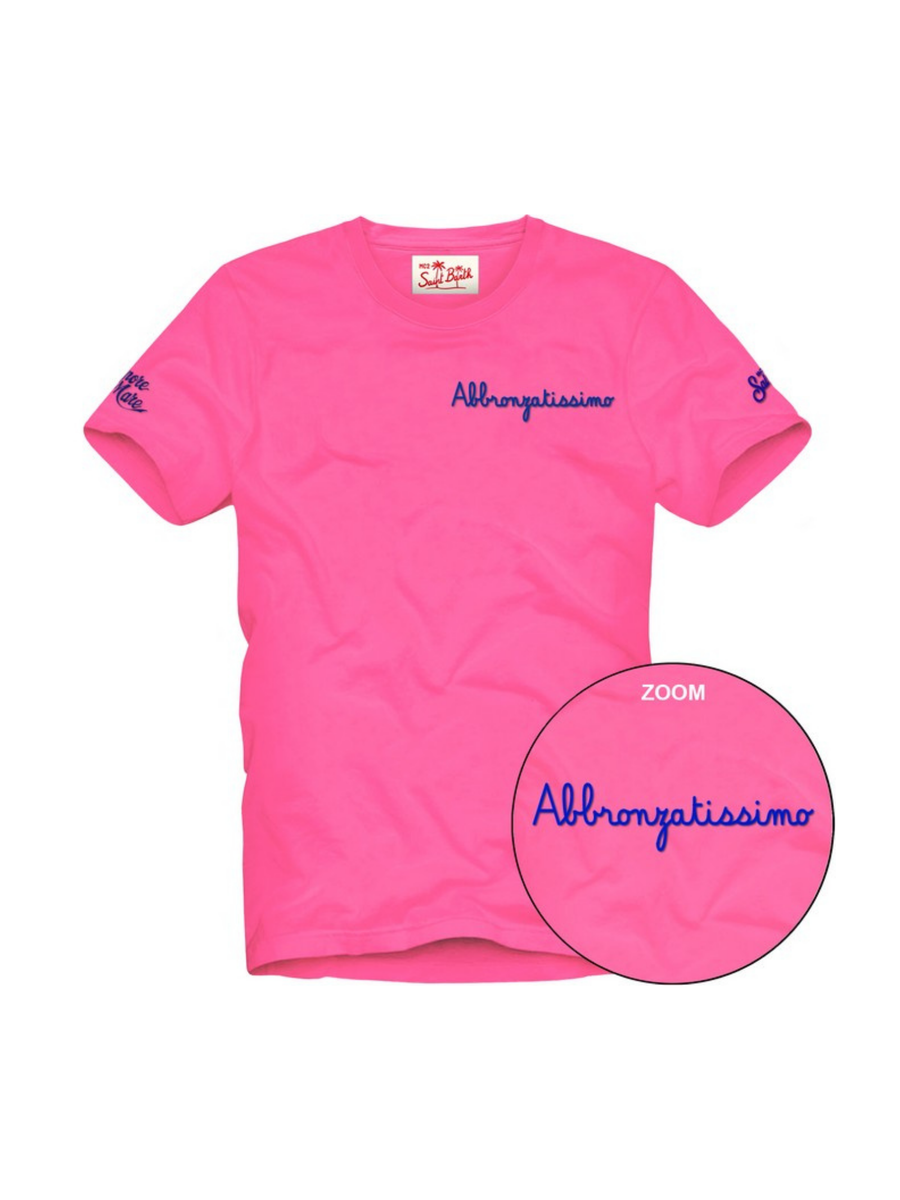 T-Shirt Saint Barth rosa "abbronzatissimo" POT0001 05572H MC2 SAINT BARTH 