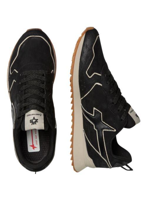Sneakers W6YZ nere in suede con piping a contrasto 1A21 BLK W6YZ 