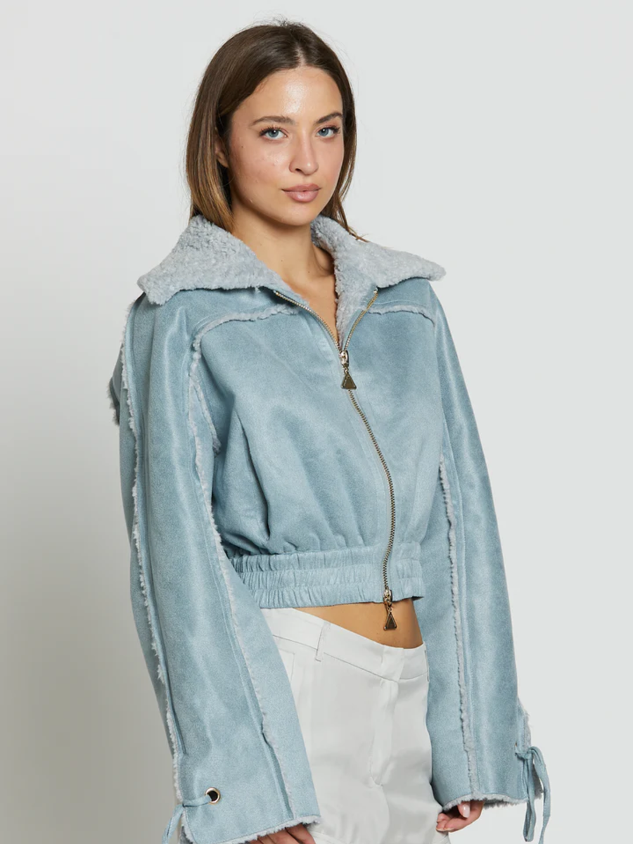 Giacca corta montone Bomber Sweden Silence Limited polvere E534 POLVERE Silence Limited 