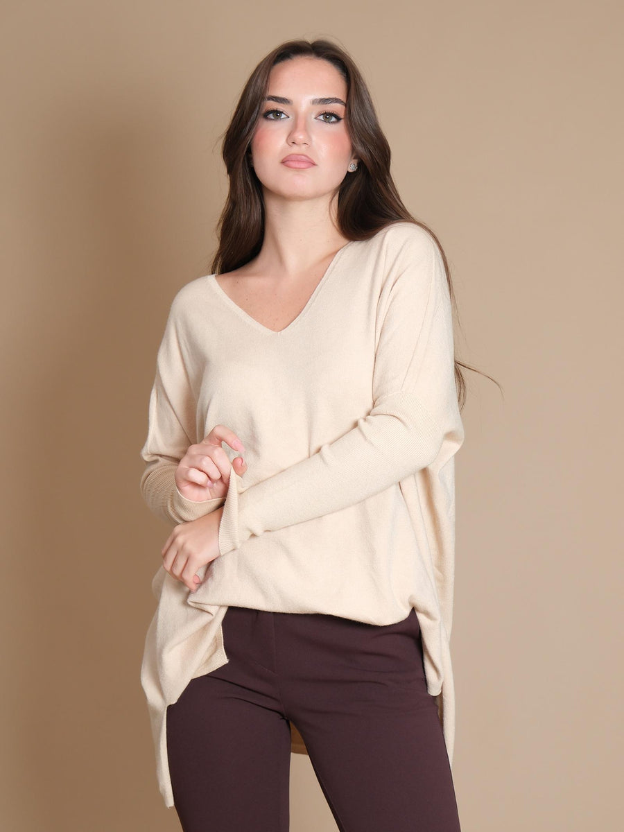 Maglione over Armoire doppia V mandorla IR3250 ALMOND Armoire 