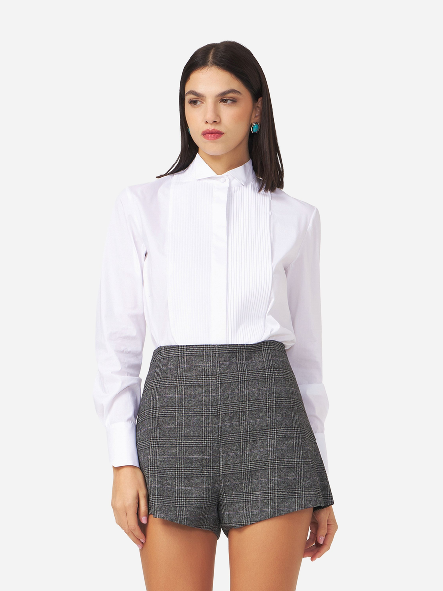 Camicia Silence Limited bianca con pieghe frontali CA7018 WHITE Silence Limited 