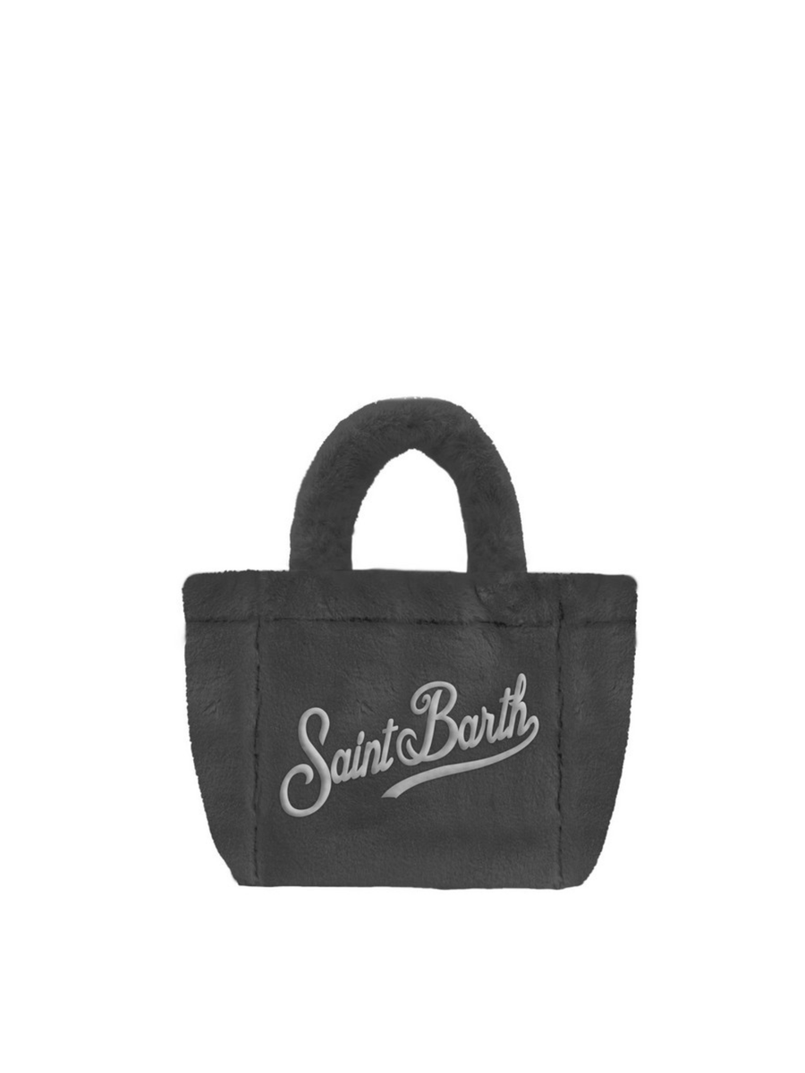 Borsa Vanity mini "18m12 emb" Saint Barth nera effetto peluche VAMI021 00292I MC2 SAINT BARTH 