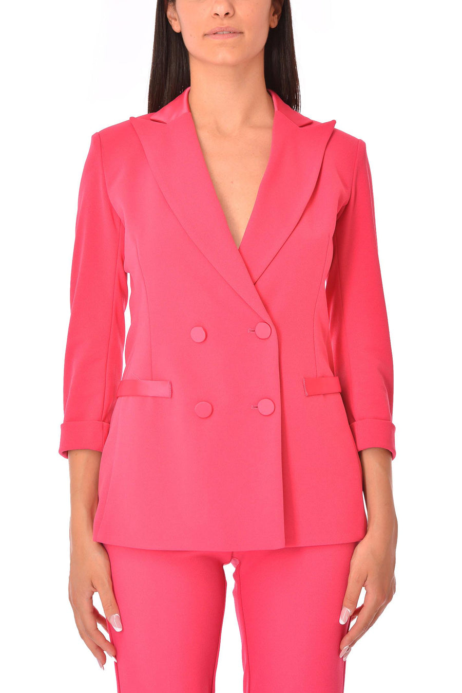 Giacca smoking doppiopetto fucsia geranio JU25DAW GERANIO Imperial 